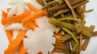 Cách Làm DƯA RAU MUỐNG, DƯA CHUA CỦ CẢI Màu Đẹp Giòn Tan Trong30Phút - CRUNCHYDAIKONPICKLED | Tam Le