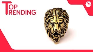 Golden Stainless Steel Lion Shape Ring For Men | Best Selling