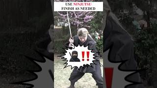 NINJUTSU MASTERY 🥷🏻‼️ NINJA Techniques for SELF DEFENSE using NINJATO: Kenjutsu Training #Shorts