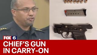 Waukesha police chief's gun in Milwaukee airport carry-on leads to fine | FOX6 News Milwaukee