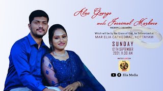 Alex weds Jesnimol | Wedding Ceremony | Mar Elia Cathedral, Kottayam