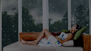 유리창 속 빗소리와 천둥소리 - 숙면과 휴식, 불면증을 위한 빗소리 RainM