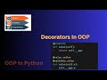 Decorators In Python - Object-Oriented Programming