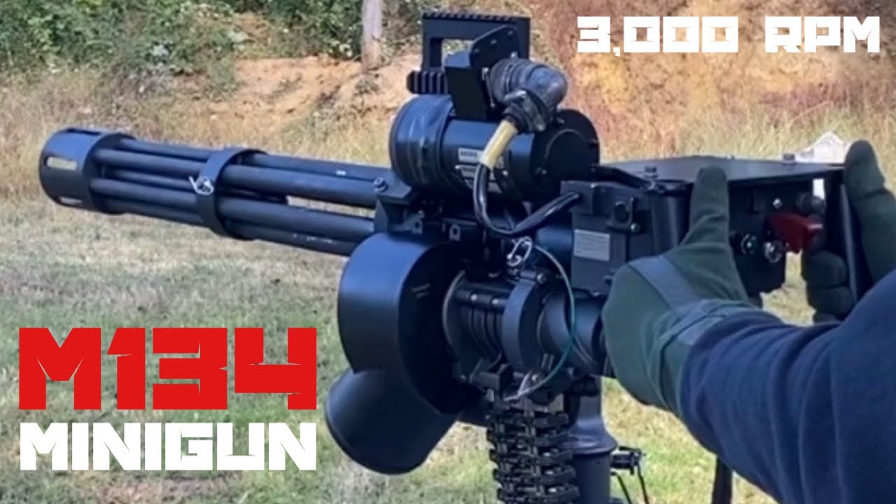 Firing The M134 Minigun 3 000 Rpm Youtube