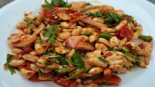 साँधेको अमिलो पिरो बदाम || Spicy Peanut Masala Recipe || Sadeko Badam nepali style || Peanuts Sadeko