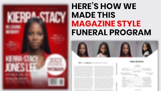 MUST WATCH How To Design A Magazine Style Funeral Brochure From Scratch | #funeralprogram #funeral