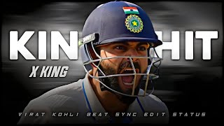 King Shit X Virat Kohli 🥵 . Virat Kohli beat sync status. Cricket beat sync edit. King shit shubh😈