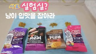 하림펫푸드 고양이 사료 샘플 테스트 | 더리얼 그레인프리 크런치, 밥이 보약, 골드듀