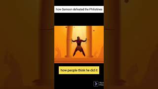 how Samson defeated the Philistines #shorts #biblestories #bible