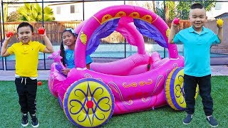 Wendy Pretend Play with Inflatable Princess Carriage Toy