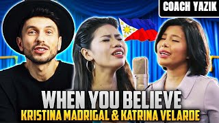 YAZIK reacts to Katrina Velarde & Kristina Madrigal - When You Believe