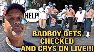 BADBOY FROM DUPPA VILLA PROJECTS GETS CHECKED AND CRYS ON LIVE! @danielsaizrosegrowsinstone1524