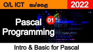 🔥 Pascal Programming | 2022 | SINHALA | Part 01 | O/L ICT | Intro & Basic for Pascal