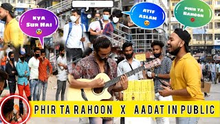 Phirta Rahoon X Aadat In Public Singing Reaction Video | Rehan Rockzz | 2021 | On Public Demand