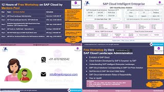 Day 1 - Workshop on SAP Cloud Landscape Administration | BTP Admin Training   - Mentors Pool