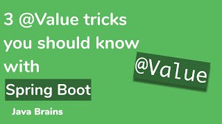 Three Value annotation tricks you should know - Microservice configuration with Spring Boot [05]