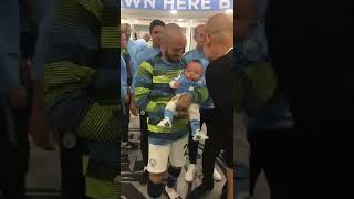 The moment Mateo Silva was welcomed in Etihad stadium