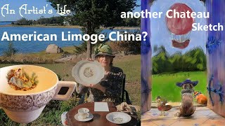 Choosing Vintage Dishes for the Cottage | Another Sketch for Chateau de Lalande | A quiet beach Walk