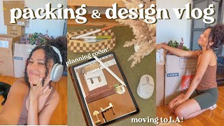 moving vlog🧳: pack, declutter, and design with me!