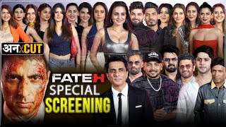 UNCUT - Sonu Sood, Digvijay, Shiv Thakare, Sunil Shetty, Prithvi Shaw, Ameesha| Fateh Screening