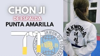 Forma Cinturón PUNTA AMARILLA de ESPALDA | Chon Ji Tul