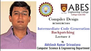 Backpatching - intermediate code generation (Lecture 3)