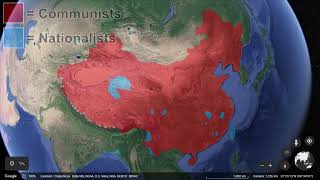 The Chinese Civil War in 1 minute using Google Earth