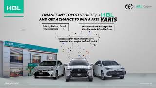 Finance any Toyota vehicle with HBL CarLoan and enter a lucky draw for a chance to win a free Yaris!