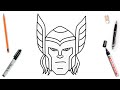 How To Draw Thor Easy Step By Step | Avengers Marvel Super Heroes Art Lesson