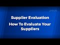 Supplier Evaluation - How To Evaluate Your Suppliers