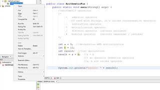 Quick and Dirty Java: Arithmetic Operators
