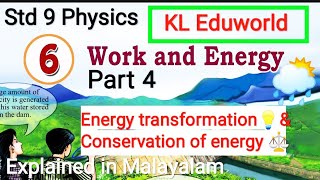 Class 9 Chapter 6 Work and Energy Part 4 Energy tranformation Law of conservation of energy