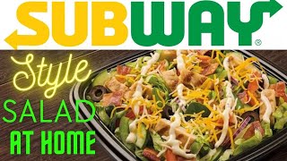 Subway salad at home| subway style salad recipe| chicken vegetable salad