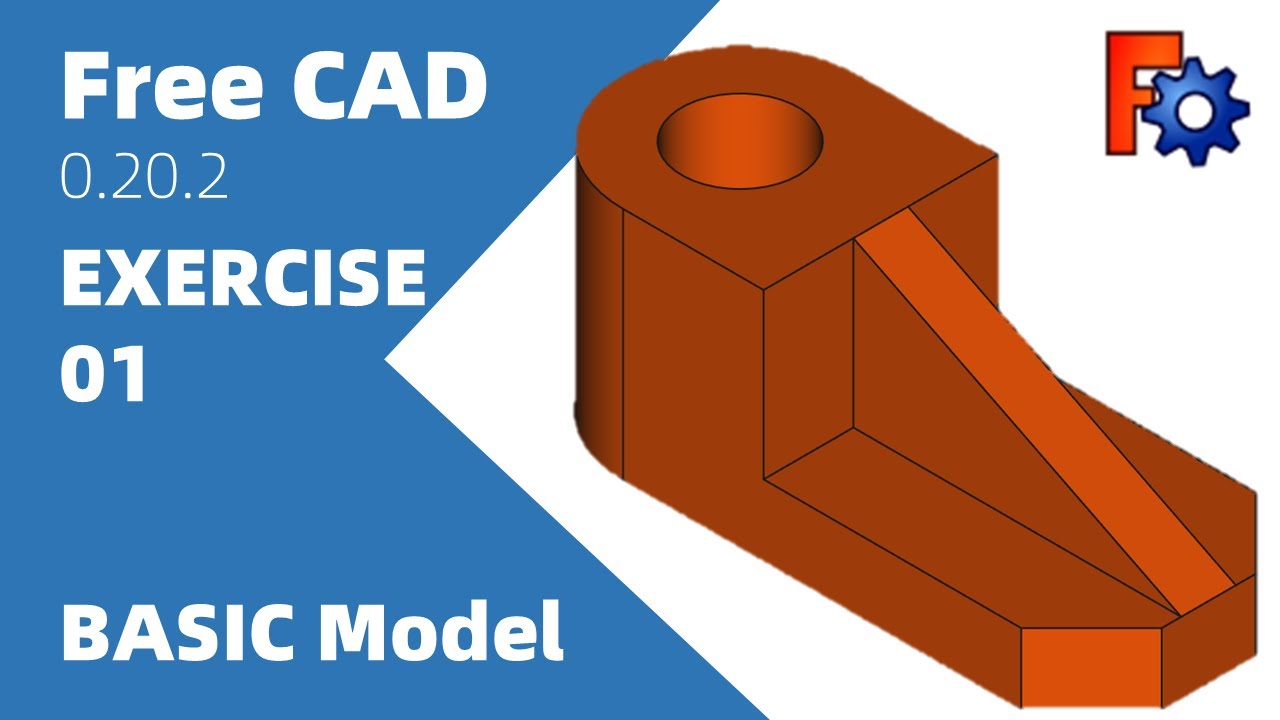 Freecad Tutorial Basic Model Exercise 01 Youtube Freecad Tutorial Basic Model Exercise 01 Youtube