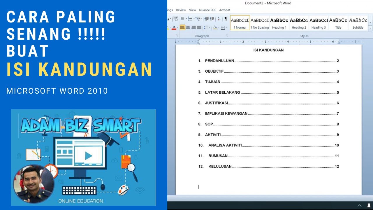 Contoh Senarai Isi Kandungan : Contoh Isi Kandungan Pdf - Bolat Musliyevich
