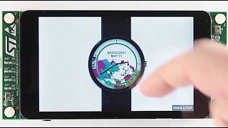 Smartwatch embedded GUI demo running on STM32F469I-DISCO