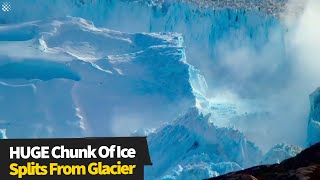 Massive chunk of ice splits from huge glacier in Greenland | Glacier Calving
