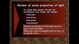 Atmospheric Optics - Backyard Naturalist Lecture Series