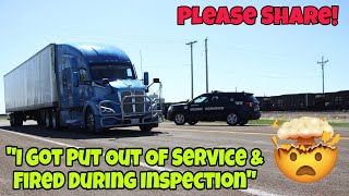 DOT Put Truck Driver Out Of Service During Inspection For This! This Will Get You Fired!