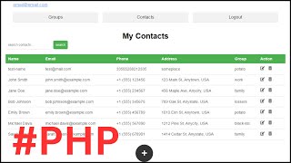 PHP Address Book Project Source Code [link in the description]