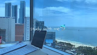 물보라를 일으켜 study with me 스터디윗미 | 60•10 pomodoro | real time | 같이 공부해요 | 빗소리 asmr