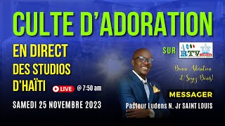 Culte d'Adoration en direct des studios du MEODH en Haïti. (25/11/23)