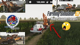 Farming Simulator 20 : Android Gameplay | Heavy Excavator Transport✓