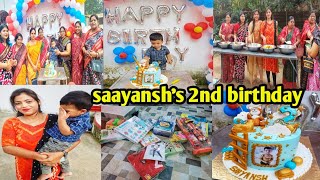 #Sambalpurivlog258#saayansh's 2nd birthday celebration🥳ବୁଅଗୋ ଇତାର cake ଖାଇବାର🤦କାଣା କାଣା gift🎁 ପାଇଛେ?