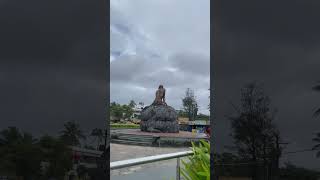 Malpe Beach Gandhi Statue: A Symbol of Peace by the Sea❤️#gandiji #mahatmagandhi Gandhi ￼