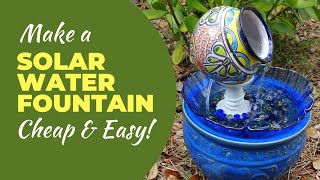 DIY Solar Water Fountain (made Cheap and Easy!) #waterfountain #1 #solarfountain