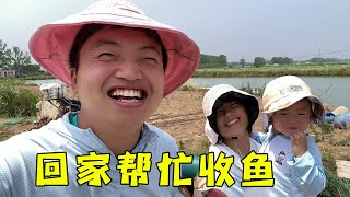 小夫妻回家帮忙捞鱼，刚到却被撵回家，太悲催了【小夕余雪的幸福生活】