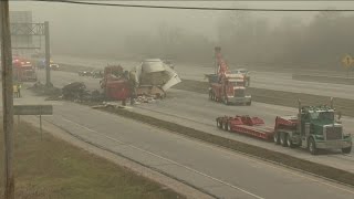 Truck driver ejected from semi on I-94