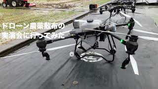 【DJI　農業用ドローン】雨の中、農業用ドローンの実演会に行ってみた！！