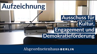 39. Sitzung des Ausschuss für Kultur, Engagement und Demokratieförderung am 02.09.2024